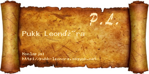 Pukk Leonóra névjegykártya